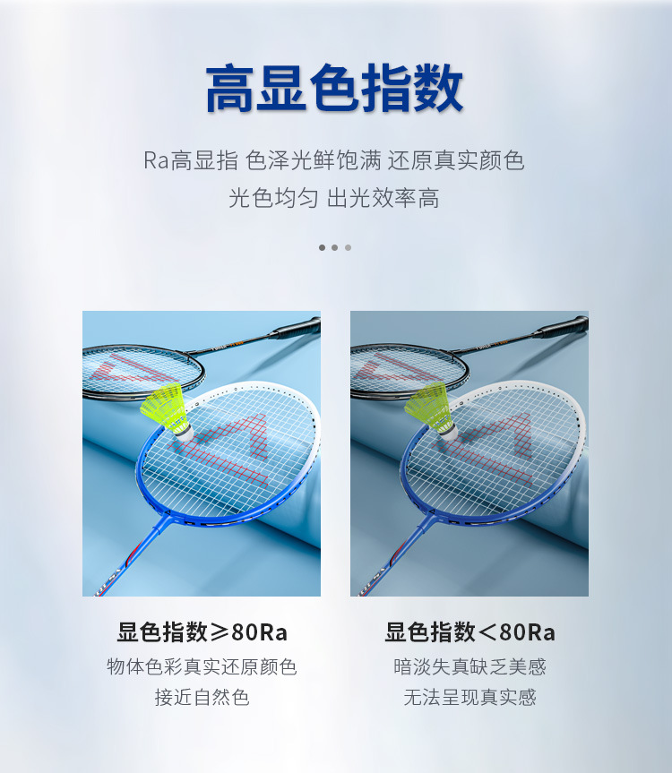 LED羽毛球场灯 室内防眩目球馆灯 蜂窝无影乒乓球篮球馆照明吊灯(图5)