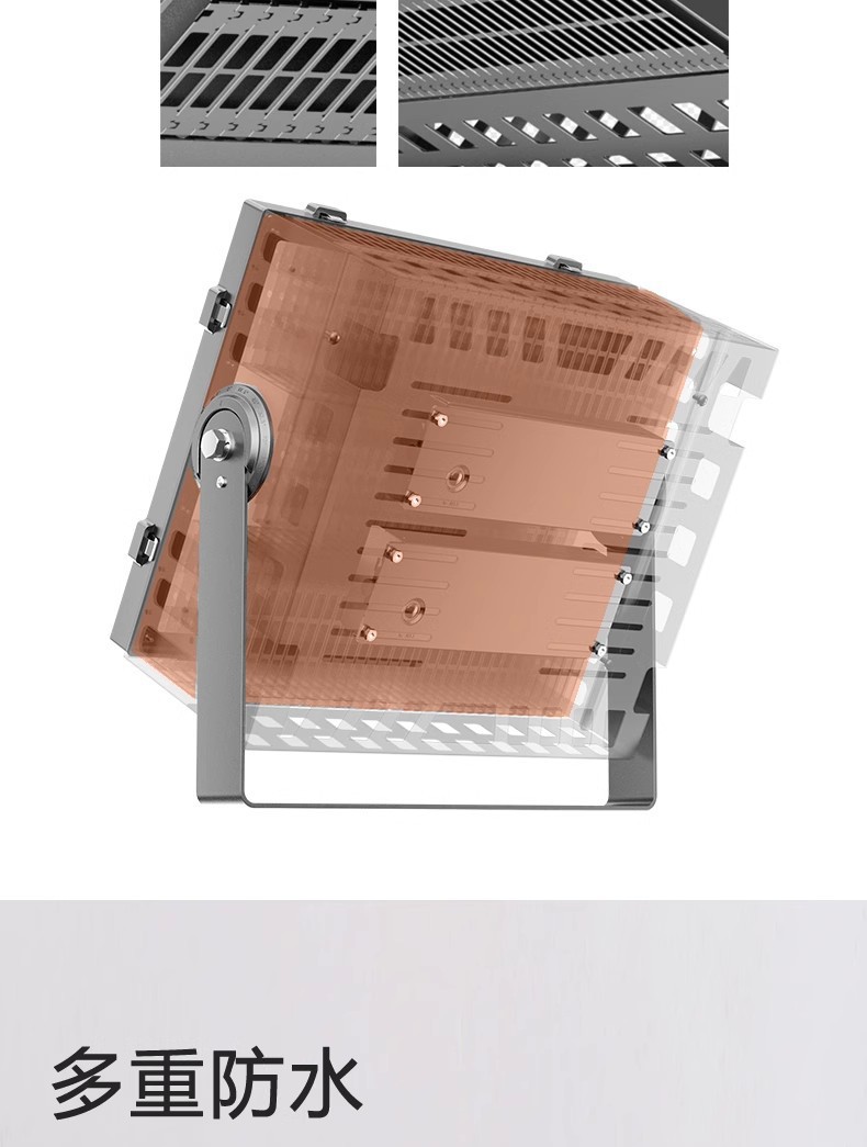 户外球场灯高杆灯强光大功率探照射灯工地建筑爆亮RGBW七彩投光灯(图5)