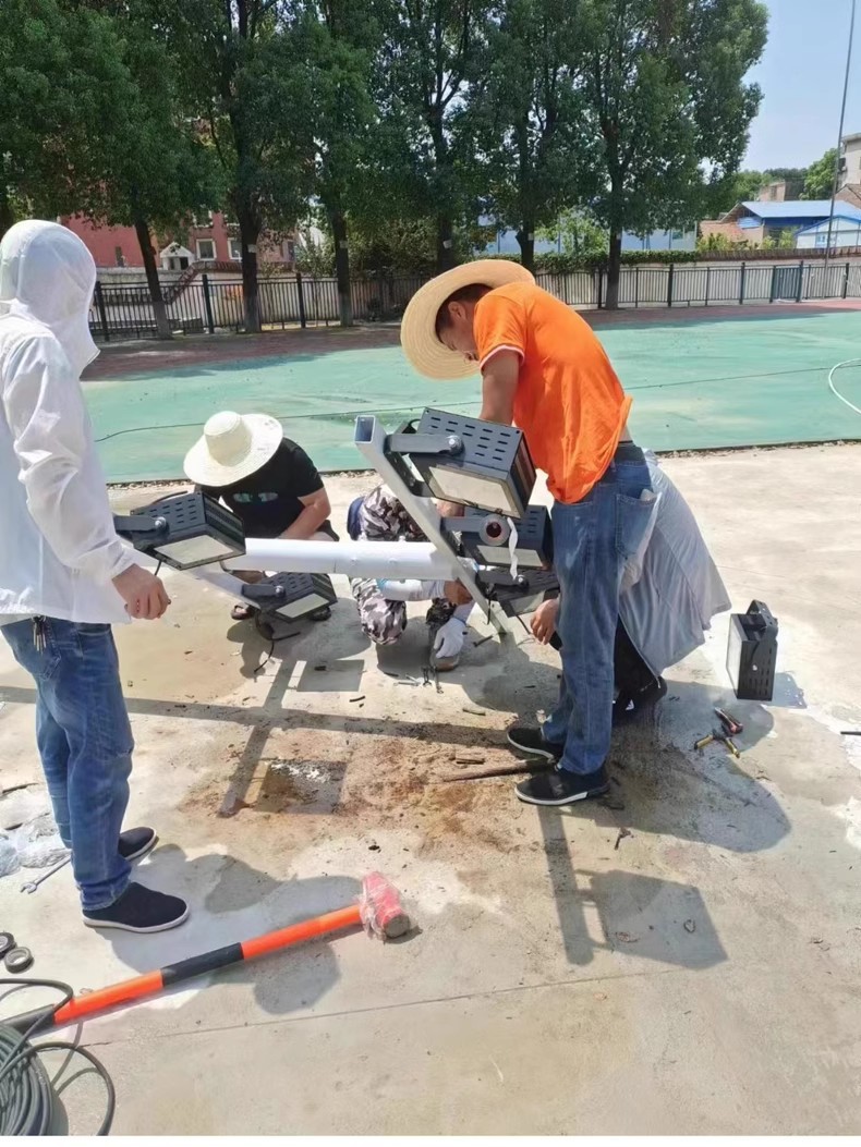 户外球场灯高杆灯强光大功率探照射灯工地建筑爆亮RGBW七彩投光灯(图14)