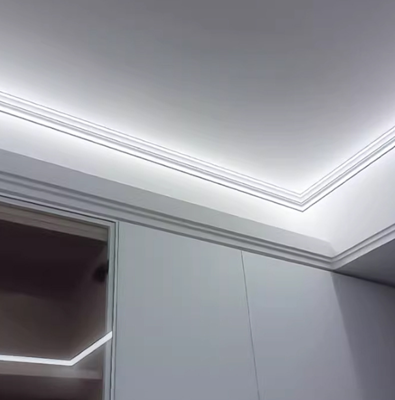 明装免开槽双灯双眼皮顶角线灯 客厅免吊顶无主氛围灯铝合金灯槽(图15)