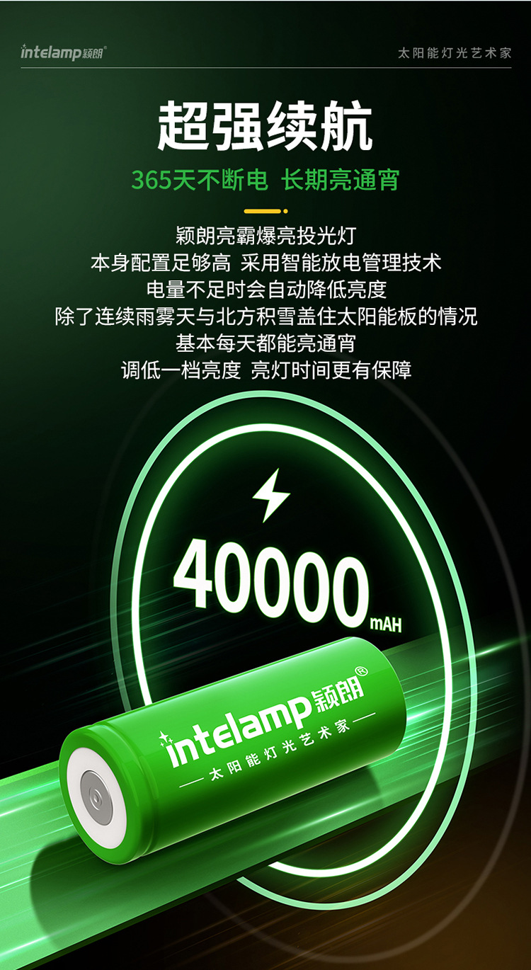 2025新款颖朗太阳能灯户外防水庭院照明家用新农村大功率特亮灯(图9)