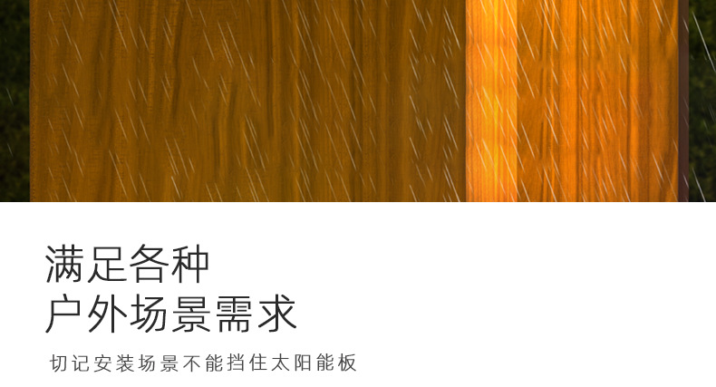 新品太阳能柱头灯 8LED一灯双色户外庭院花园景观 柱子灯(图16)